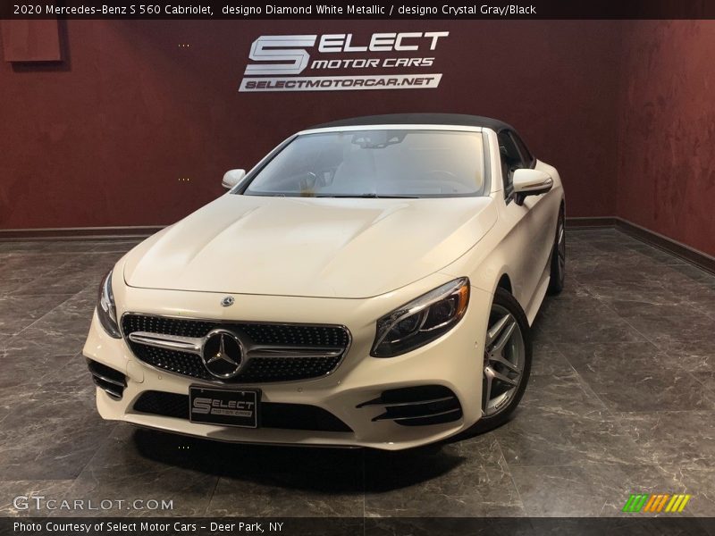 designo Diamond White Metallic / designo Crystal Gray/Black 2020 Mercedes-Benz S 560 Cabriolet