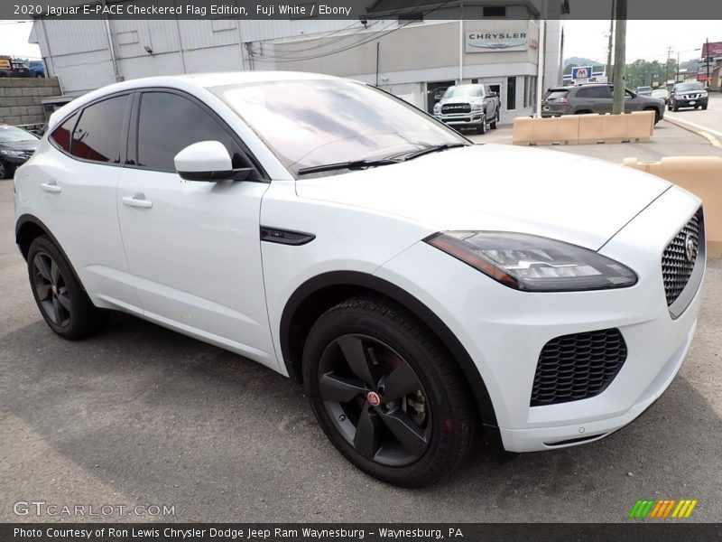 Front 3/4 View of 2020 E-PACE Checkered Flag Edition