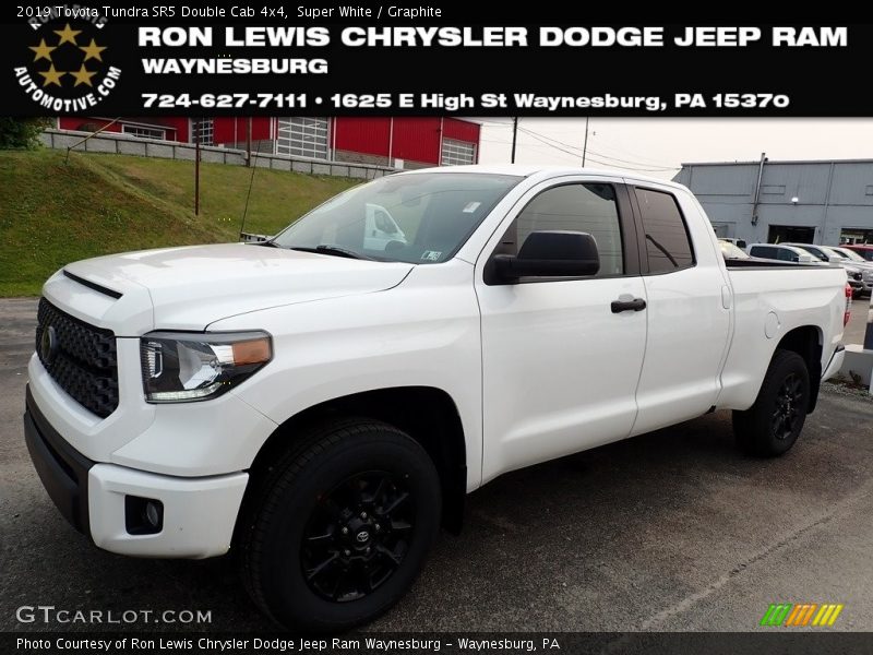 Super White / Graphite 2019 Toyota Tundra SR5 Double Cab 4x4