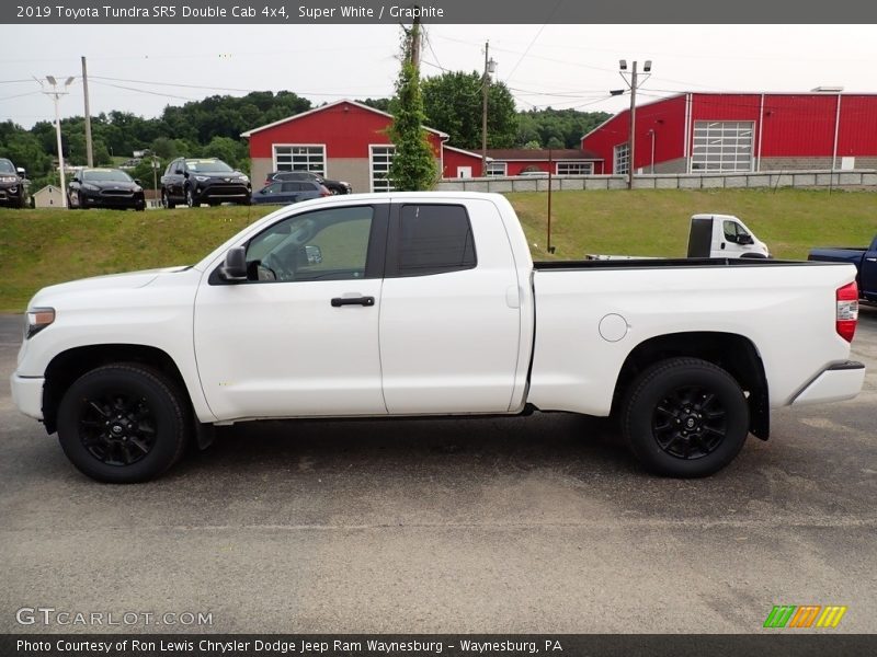 Super White / Graphite 2019 Toyota Tundra SR5 Double Cab 4x4