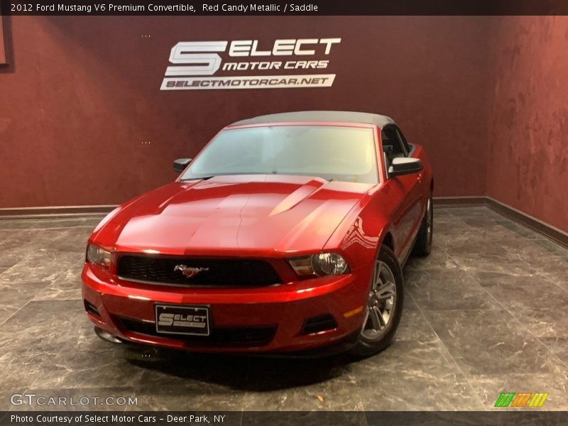 Red Candy Metallic / Saddle 2012 Ford Mustang V6 Premium Convertible
