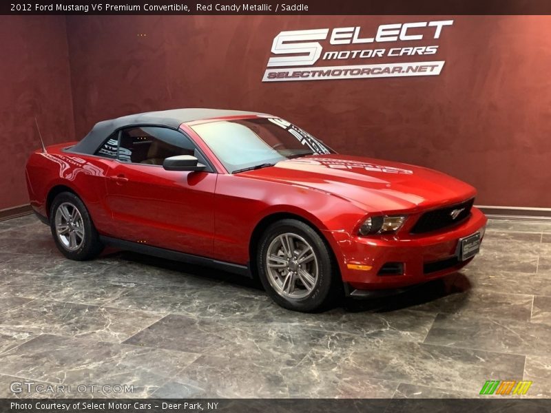 Red Candy Metallic / Saddle 2012 Ford Mustang V6 Premium Convertible