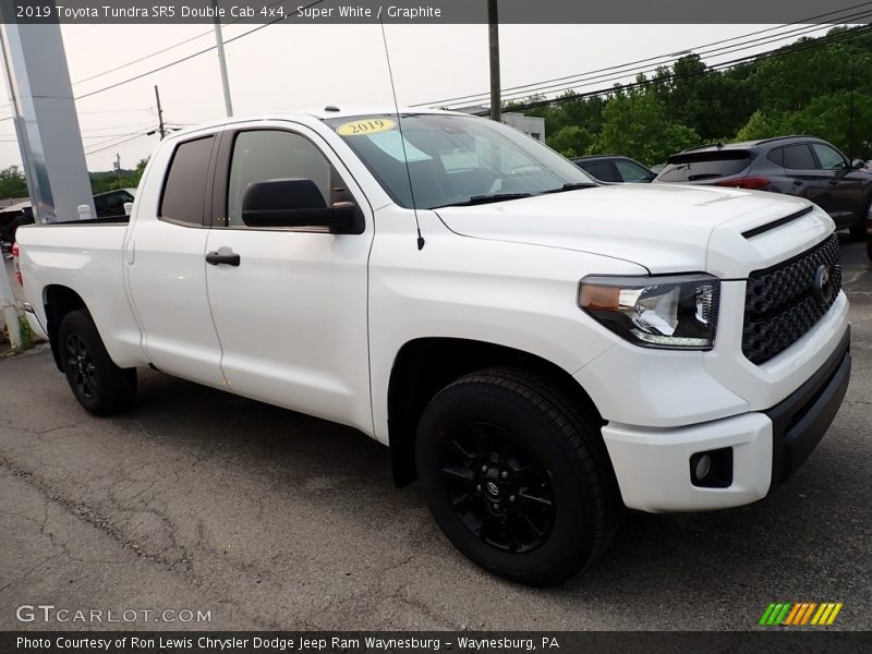 Super White / Graphite 2019 Toyota Tundra SR5 Double Cab 4x4
