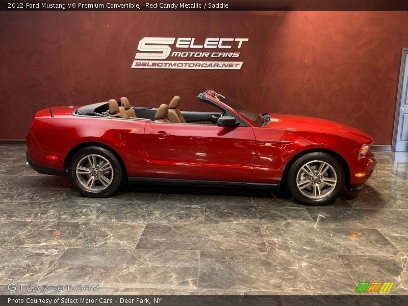 Red Candy Metallic / Saddle 2012 Ford Mustang V6 Premium Convertible