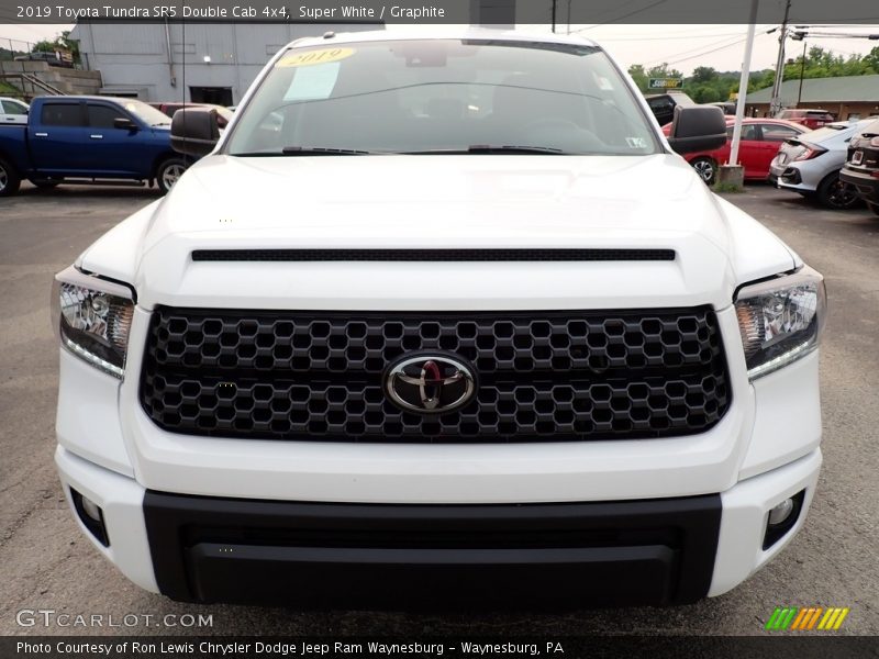 Super White / Graphite 2019 Toyota Tundra SR5 Double Cab 4x4