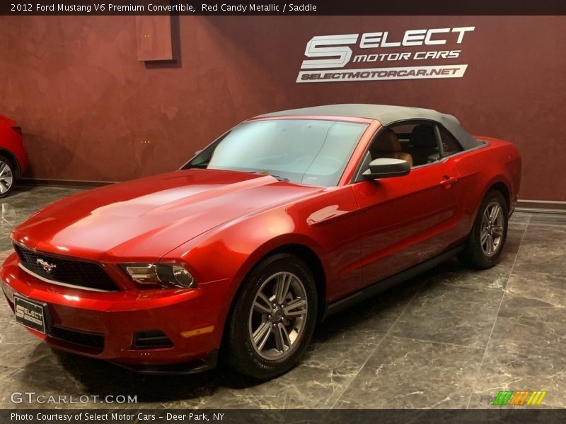 Red Candy Metallic / Saddle 2012 Ford Mustang V6 Premium Convertible