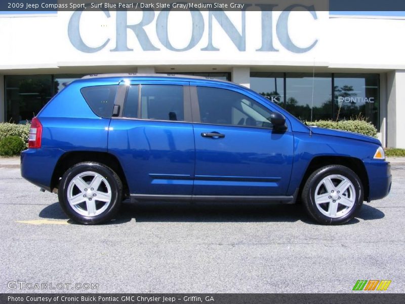 Surf Blue Pearl / Dark Slate Gray/Medium Slate Gray 2009 Jeep Compass Sport