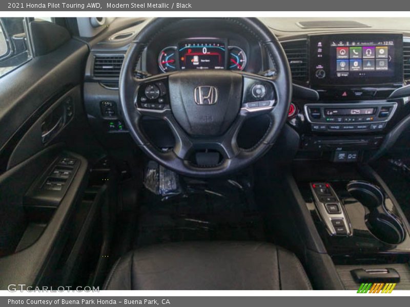 Modern Steel Metallic / Black 2021 Honda Pilot Touring AWD