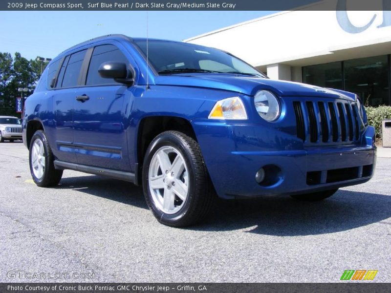 Surf Blue Pearl / Dark Slate Gray/Medium Slate Gray 2009 Jeep Compass Sport
