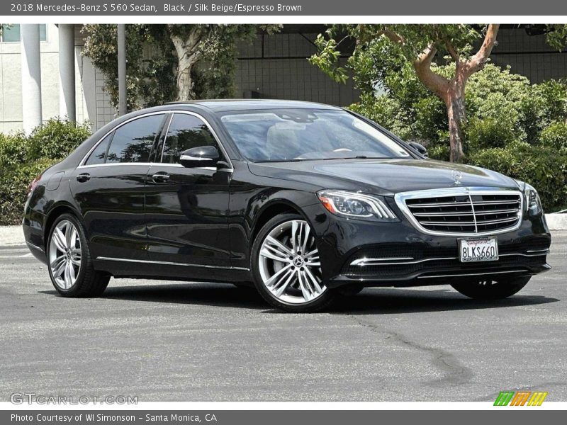 Black / Silk Beige/Espresso Brown 2018 Mercedes-Benz S 560 Sedan