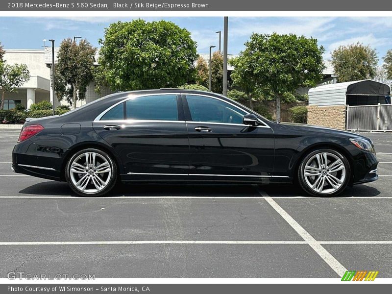 Black / Silk Beige/Espresso Brown 2018 Mercedes-Benz S 560 Sedan