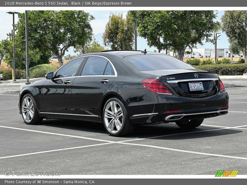 Black / Silk Beige/Espresso Brown 2018 Mercedes-Benz S 560 Sedan