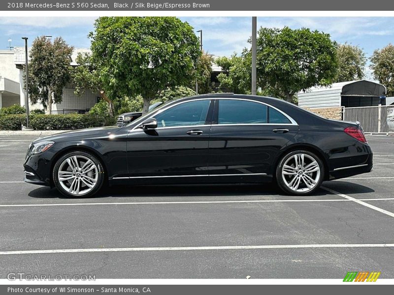 Black / Silk Beige/Espresso Brown 2018 Mercedes-Benz S 560 Sedan