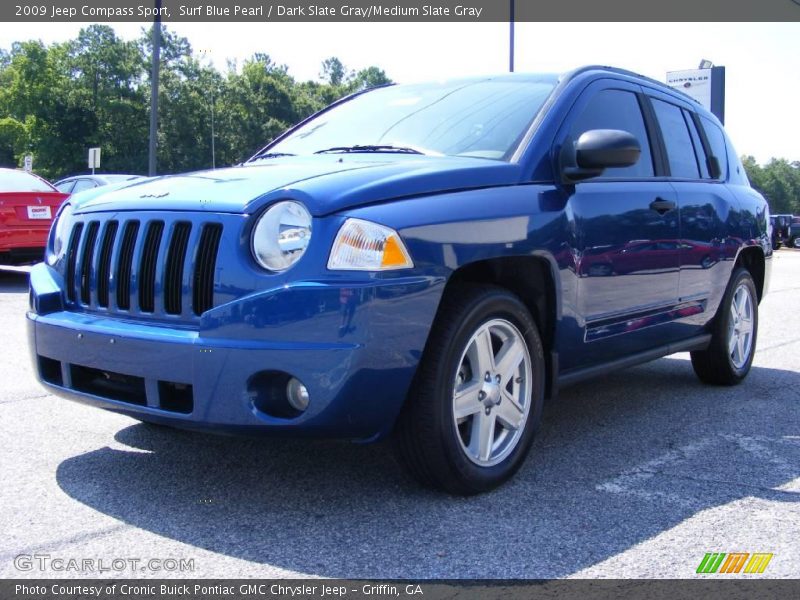 Surf Blue Pearl / Dark Slate Gray/Medium Slate Gray 2009 Jeep Compass Sport