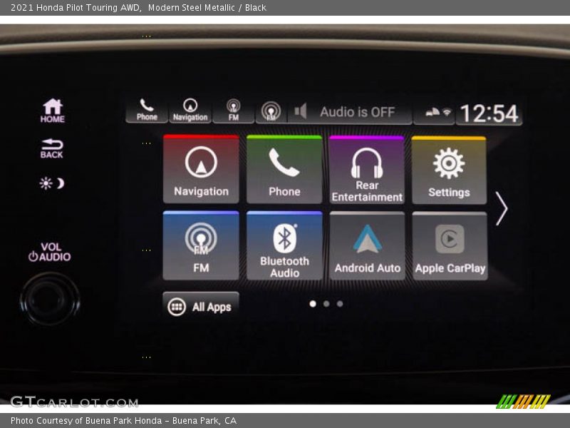 Modern Steel Metallic / Black 2021 Honda Pilot Touring AWD