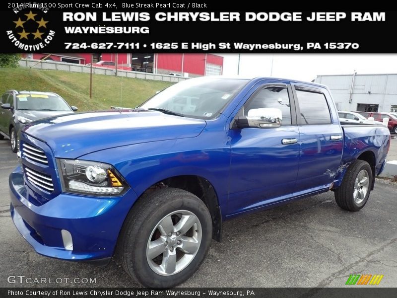 Blue Streak Pearl Coat / Black 2014 Ram 1500 Sport Crew Cab 4x4