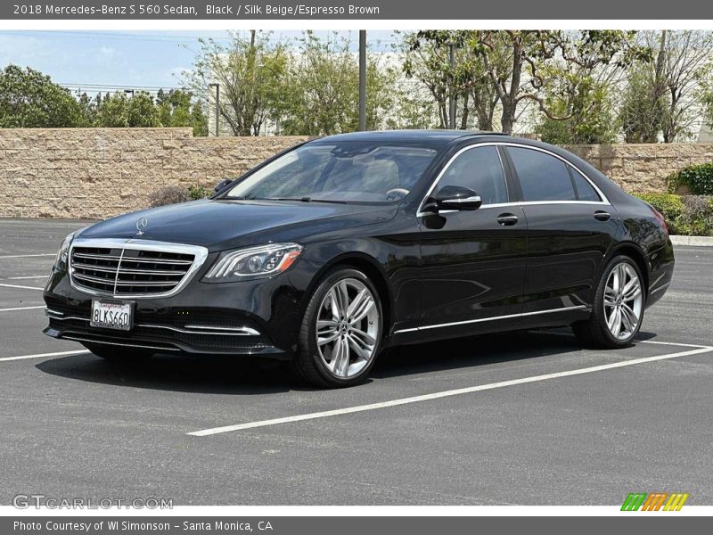Black / Silk Beige/Espresso Brown 2018 Mercedes-Benz S 560 Sedan