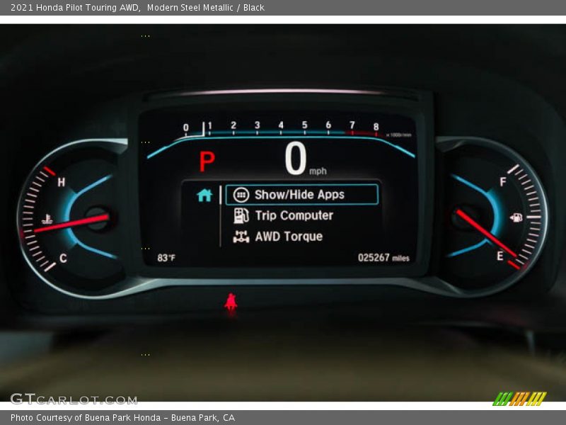 Modern Steel Metallic / Black 2021 Honda Pilot Touring AWD