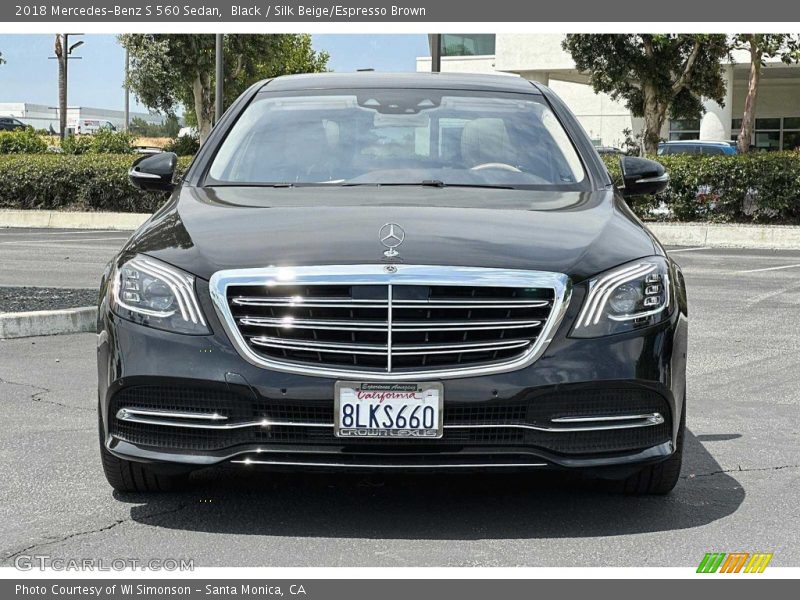 Black / Silk Beige/Espresso Brown 2018 Mercedes-Benz S 560 Sedan