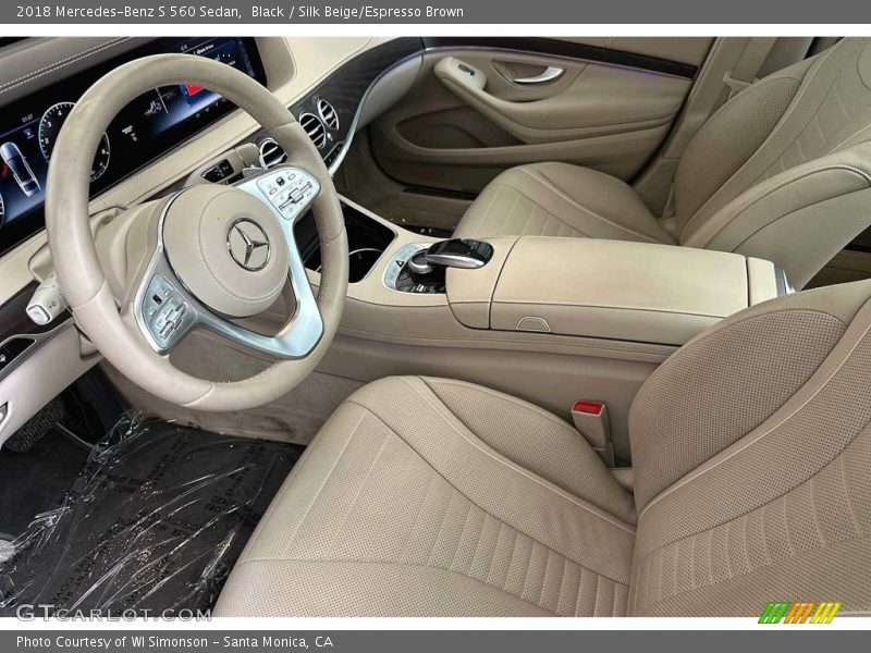 Black / Silk Beige/Espresso Brown 2018 Mercedes-Benz S 560 Sedan