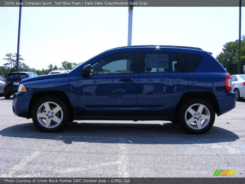 Surf Blue Pearl / Dark Slate Gray/Medium Slate Gray 2009 Jeep Compass Sport