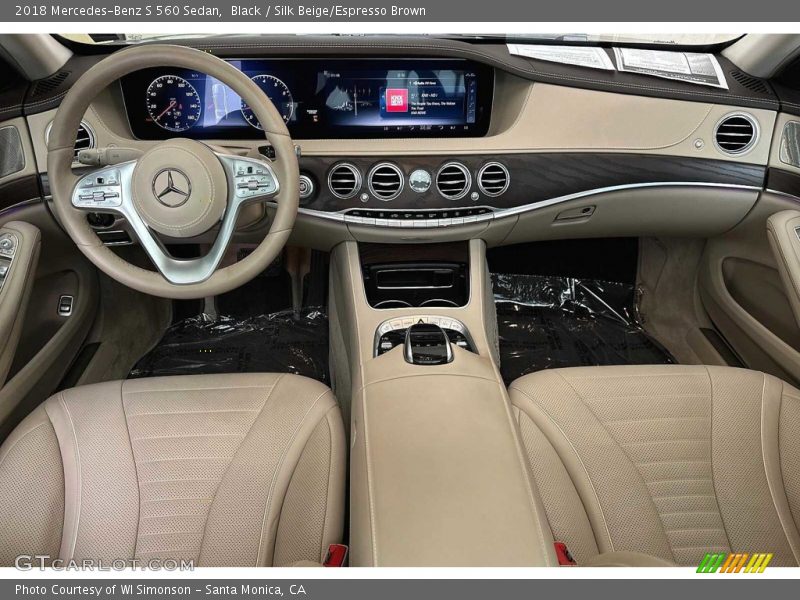 Black / Silk Beige/Espresso Brown 2018 Mercedes-Benz S 560 Sedan