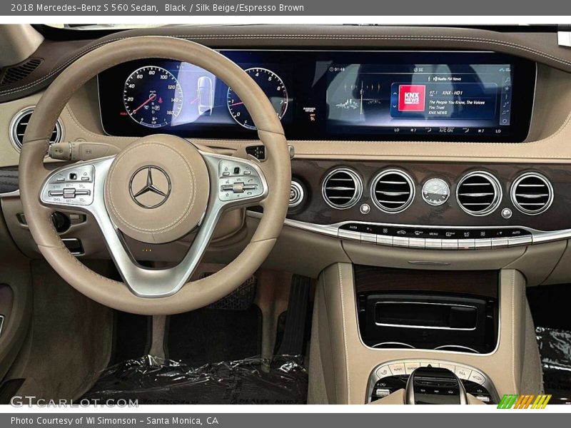 Black / Silk Beige/Espresso Brown 2018 Mercedes-Benz S 560 Sedan
