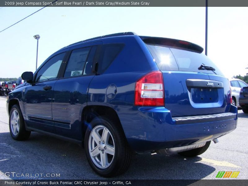 Surf Blue Pearl / Dark Slate Gray/Medium Slate Gray 2009 Jeep Compass Sport