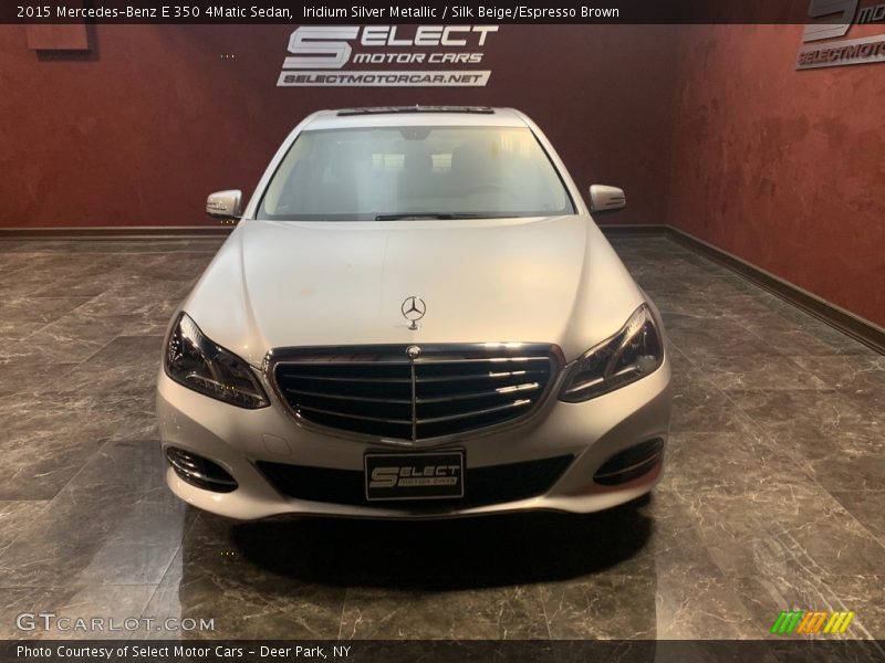 Iridium Silver Metallic / Silk Beige/Espresso Brown 2015 Mercedes-Benz E 350 4Matic Sedan