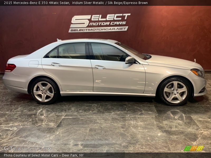 Iridium Silver Metallic / Silk Beige/Espresso Brown 2015 Mercedes-Benz E 350 4Matic Sedan