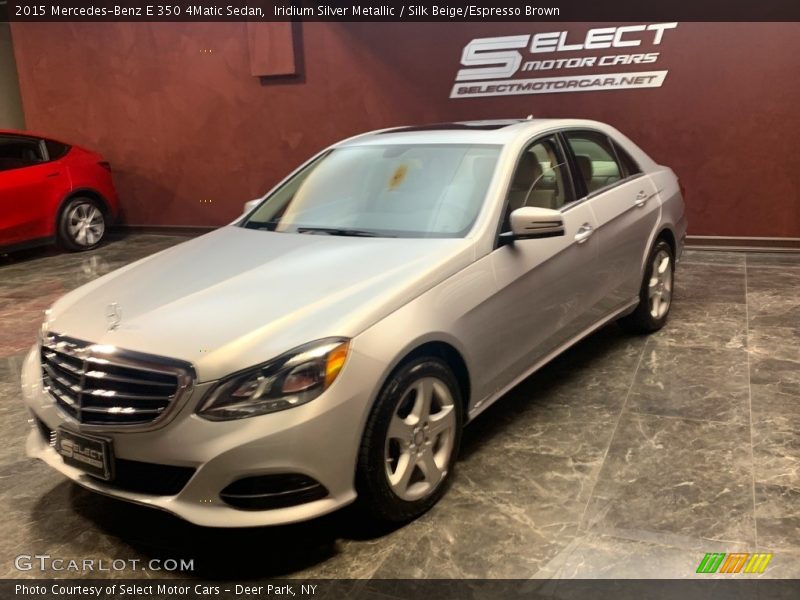 Iridium Silver Metallic / Silk Beige/Espresso Brown 2015 Mercedes-Benz E 350 4Matic Sedan