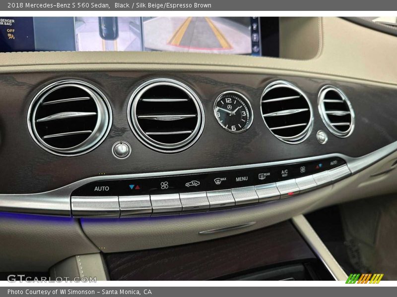 Black / Silk Beige/Espresso Brown 2018 Mercedes-Benz S 560 Sedan