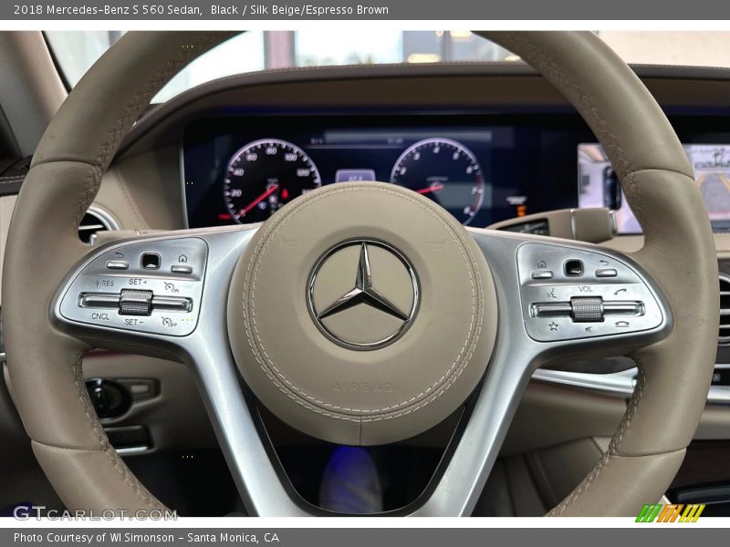 Black / Silk Beige/Espresso Brown 2018 Mercedes-Benz S 560 Sedan