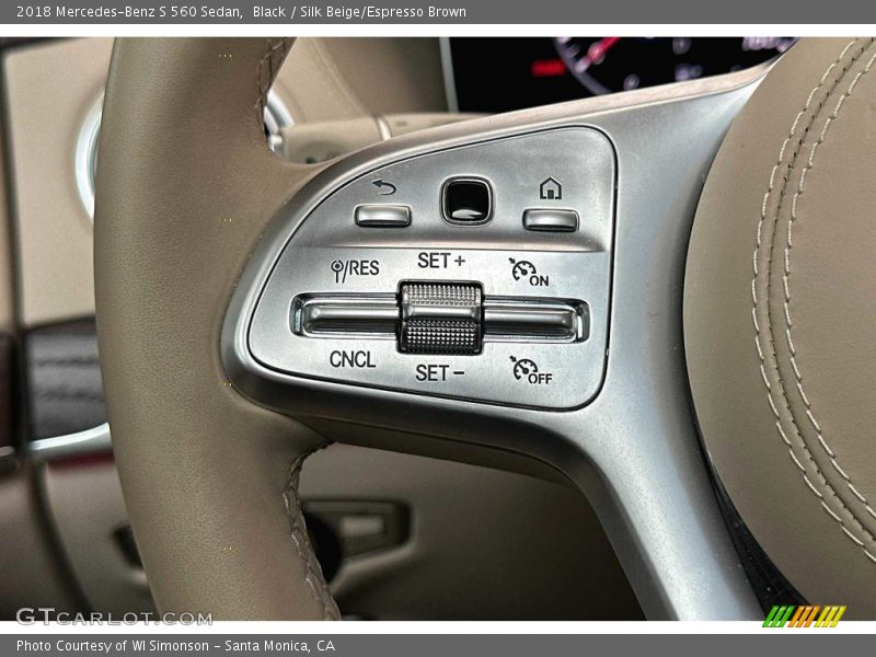 Black / Silk Beige/Espresso Brown 2018 Mercedes-Benz S 560 Sedan