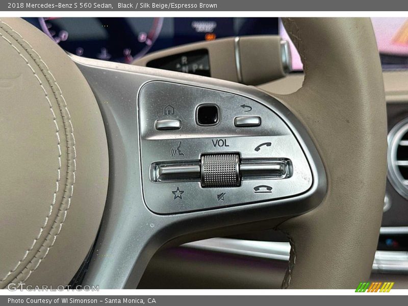 Black / Silk Beige/Espresso Brown 2018 Mercedes-Benz S 560 Sedan