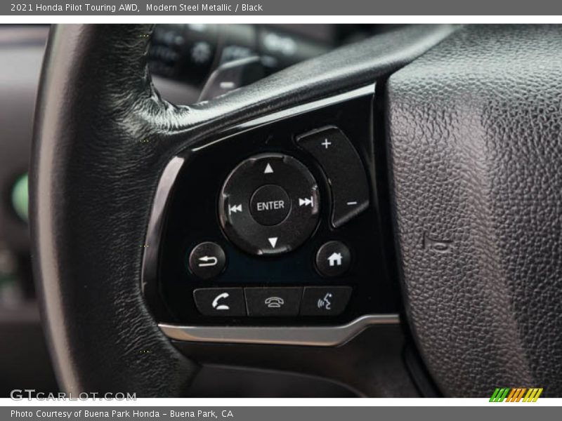 Modern Steel Metallic / Black 2021 Honda Pilot Touring AWD