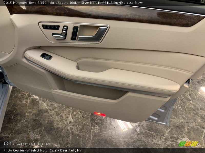 Iridium Silver Metallic / Silk Beige/Espresso Brown 2015 Mercedes-Benz E 350 4Matic Sedan