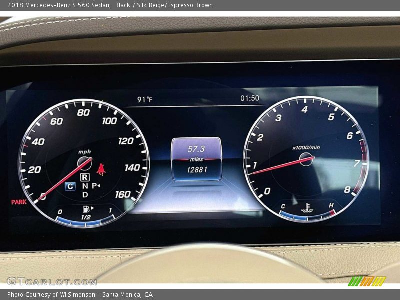 Black / Silk Beige/Espresso Brown 2018 Mercedes-Benz S 560 Sedan