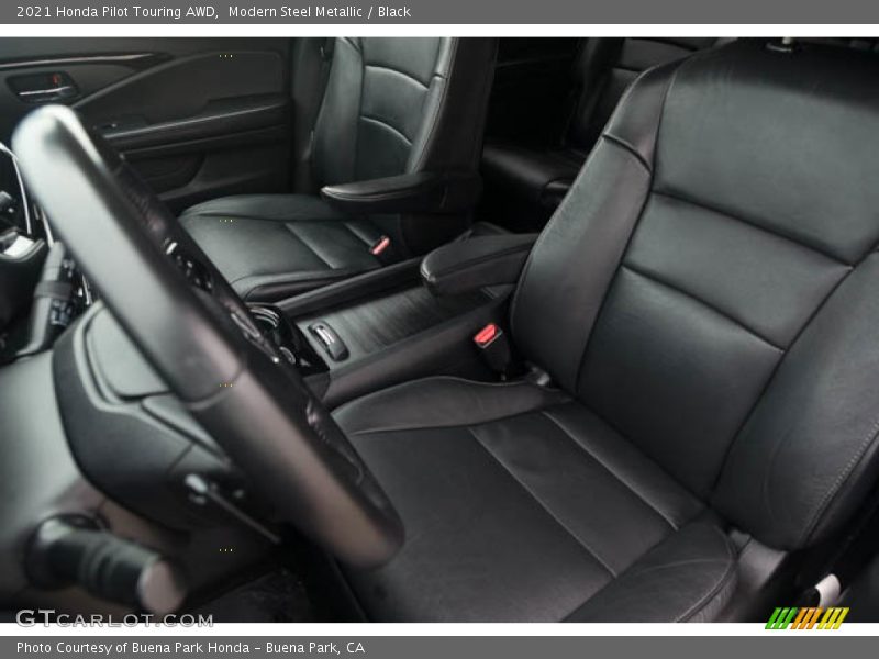 Modern Steel Metallic / Black 2021 Honda Pilot Touring AWD