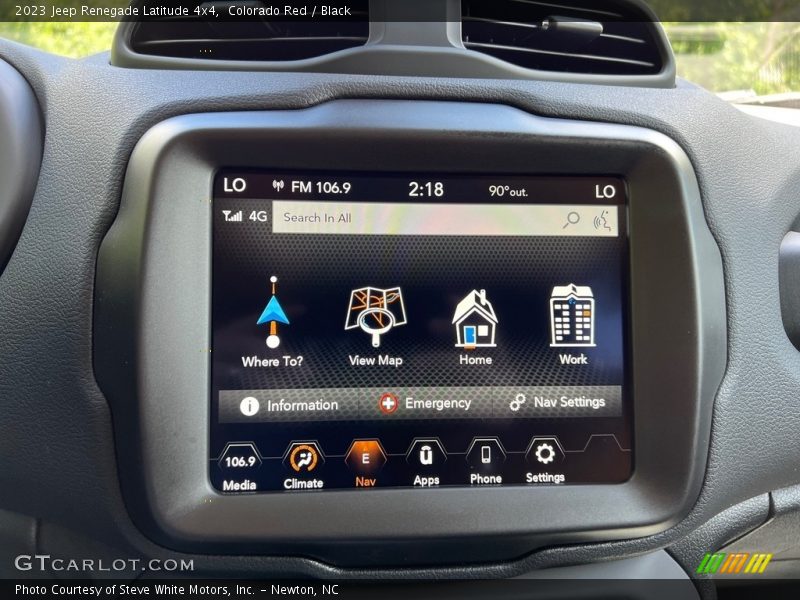 Controls of 2023 Renegade Latitude 4x4