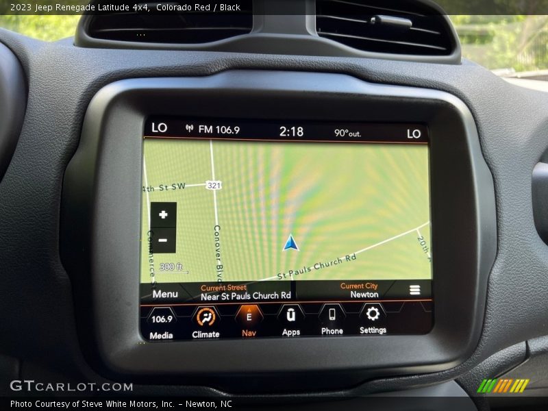 Navigation of 2023 Renegade Latitude 4x4