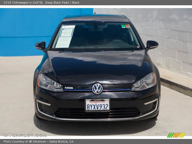 Deep Black Pearl / Black 2016 Volkswagen e-Golf SE