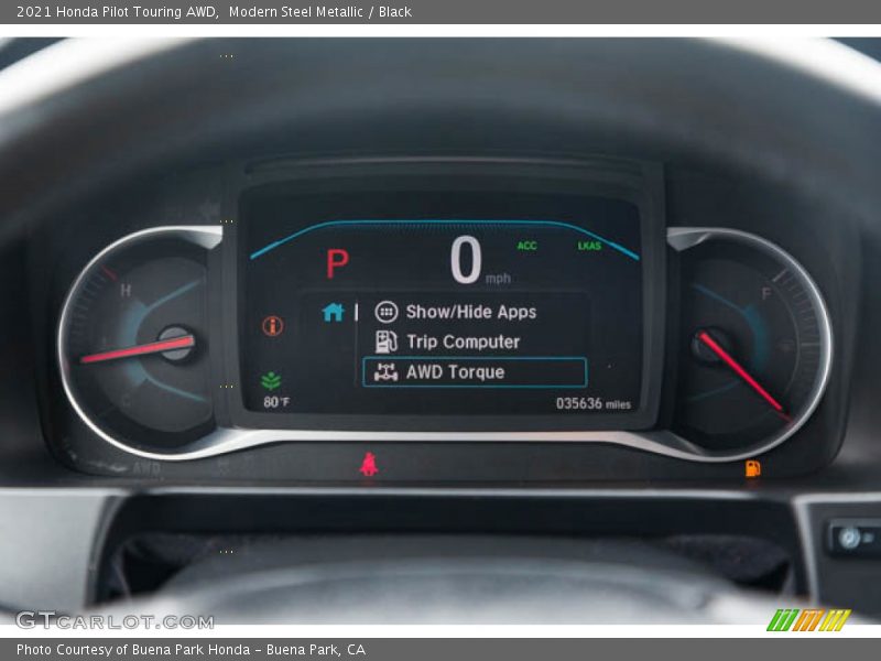 Modern Steel Metallic / Black 2021 Honda Pilot Touring AWD