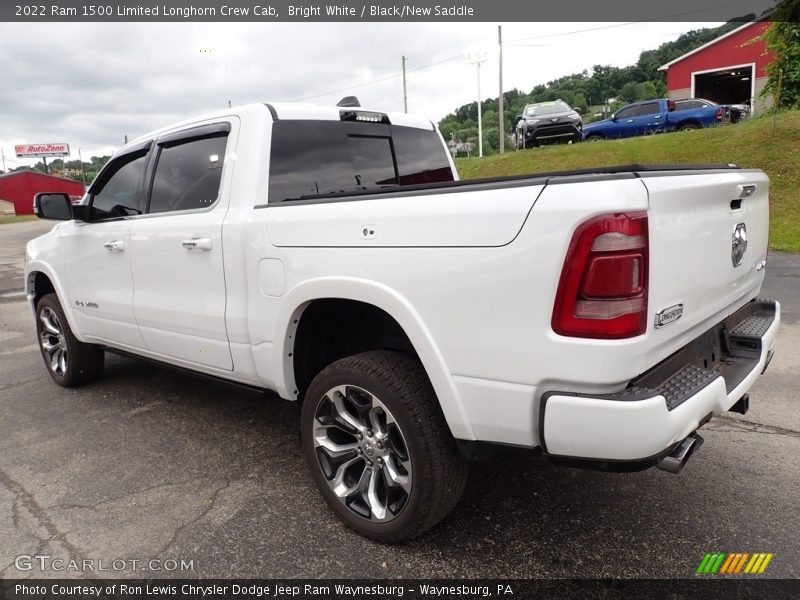 Bright White / Black/New Saddle 2022 Ram 1500 Limited Longhorn Crew Cab