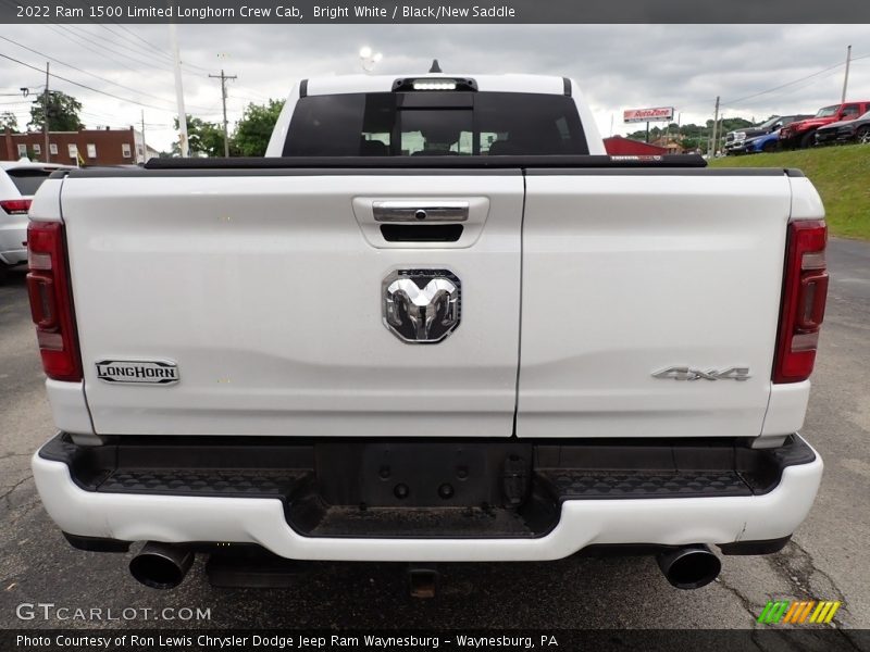 Bright White / Black/New Saddle 2022 Ram 1500 Limited Longhorn Crew Cab
