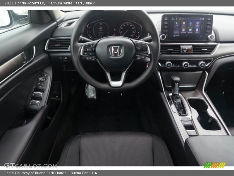 Platinum White Pearl / Black 2021 Honda Accord LX