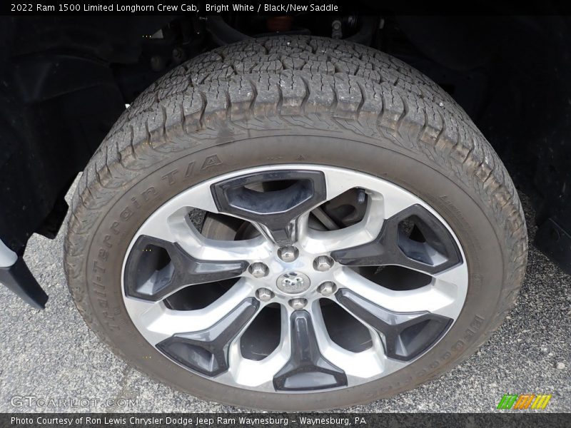 Bright White / Black/New Saddle 2022 Ram 1500 Limited Longhorn Crew Cab