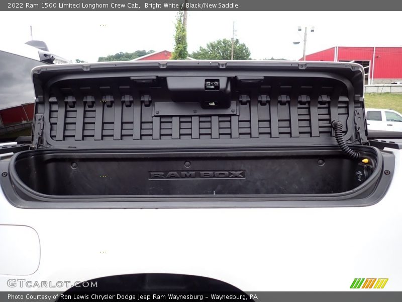 Bright White / Black/New Saddle 2022 Ram 1500 Limited Longhorn Crew Cab