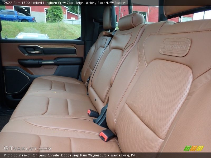 Bright White / Black/New Saddle 2022 Ram 1500 Limited Longhorn Crew Cab