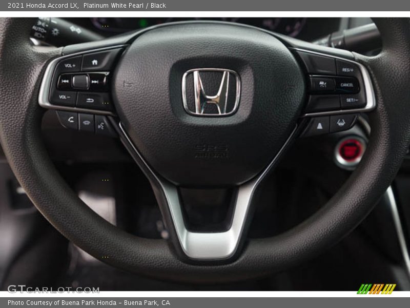 Platinum White Pearl / Black 2021 Honda Accord LX